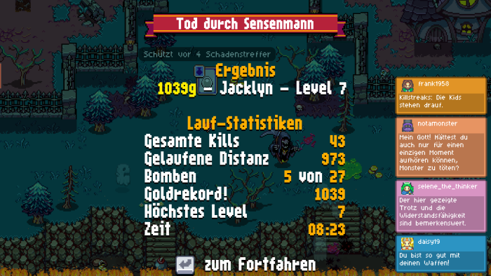 Der Sensenmann hat uns erwischt: So sieht das Game Over aus. (Bild: Microprose / Screenshot: Golem)